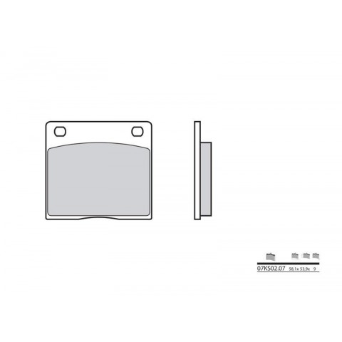 Plaquettes de frein BREMBO 07KS0207 composé origine