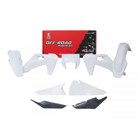 Kit plastique RACETECH blanc/gris anthracite Husqvarna TE/FE