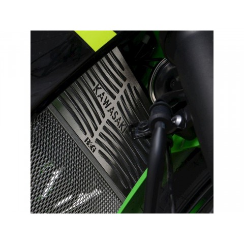 Protection de radiateur gravée R&G RACING inox Kawasaki Z125/Ninja 125