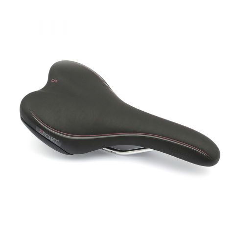 Selle de vélo VELO Sport rails acier. Unisexe. Noir