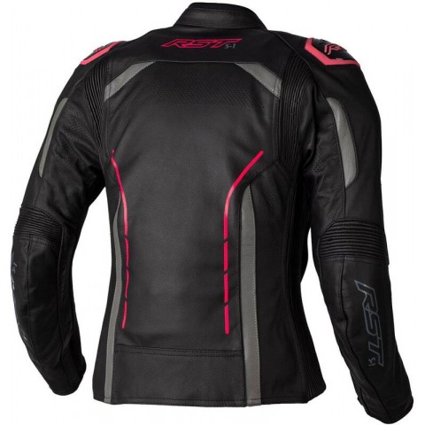 Veste femme RST S1 CE cuir - rose fluo taille 16