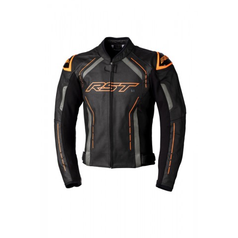 Veste RST S1 CE cuir - noir/gris/vert fluo taille M