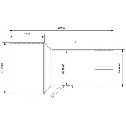 Tube de raccordement MIVV 55  38 mm