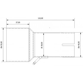 Tube de raccordement MIVV 55  38 mm