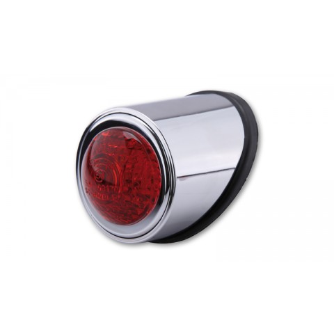 Feu arrière LED SHIN YO Old School TYPE1 chrome verre rouge