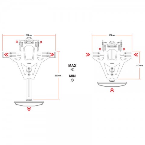 Support de plaque HIGHSIDER Akron-RS PRO - BMW R Nine T