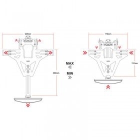 Support de plaque HIGHSIDER Akron-RS PRO - BMW R Nine T