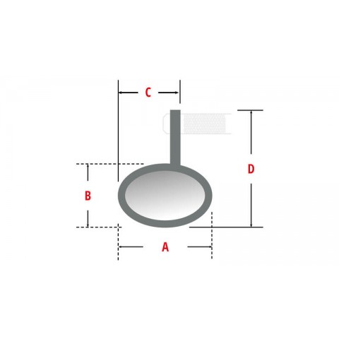 Rétroviseur embout de guidon HIGHSIDER Montana Rim avec clignotant