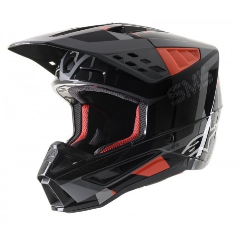 S-M5 ROVER HELMET ECE ANTHRACITE RED FLU