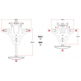 Support de plaque HIGHSIDER Akron-RS Pro - Kawasaki Z900/Z H2