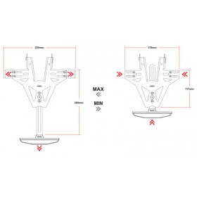 Support de plaque HIGHSIDER Akron-RS (sans éclairage) - Kawasaki Ninja 400/ Z400