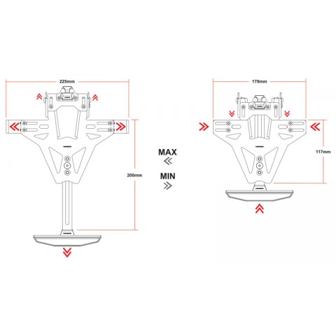 Support de plaque HIGHSIDER Akron-RS Pro - Honda CB125R