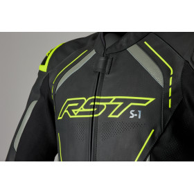 Veste RST S1 cuir homme - Neon yellow