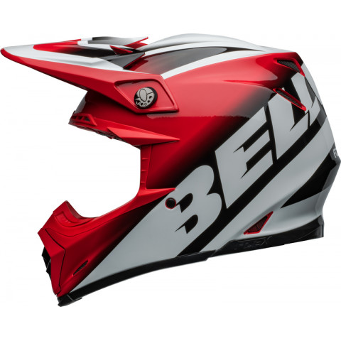 Casque BELL Moto-9S Flex - Rail Gloss Red/White