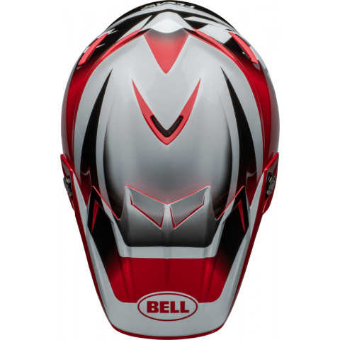 Casque BELL Moto-9S Flex - Rail Gloss Red/White