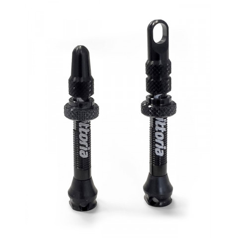 Jeu de 2 valves tubeless VITTORIA Multiway 40mm - Noir aluminium