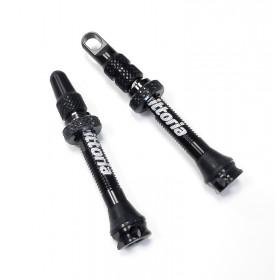 Jeu de 2 valves tubeless VITTORIA Multiway 40mm - Noir aluminium