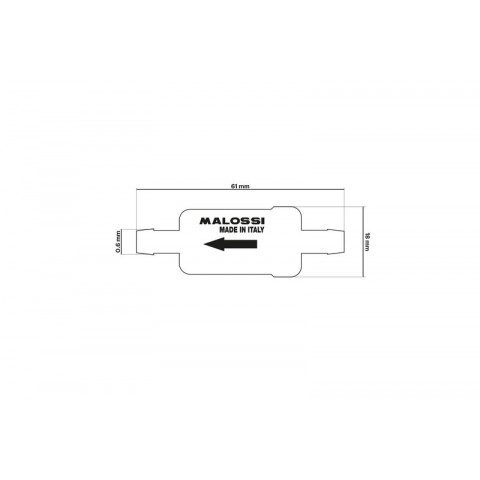 Filtre essence MALOSSI Ø6mm