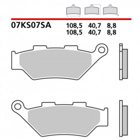 Plaquettes de frein BREMBO métal fritté - 07KS07SA