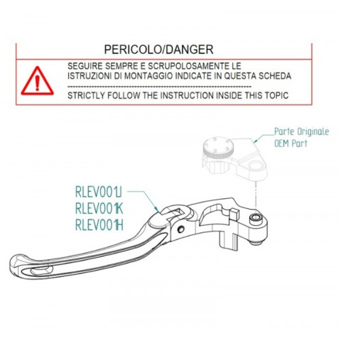 Kit leviers repliables/réglables LIGHTECH magnésium/aluminium