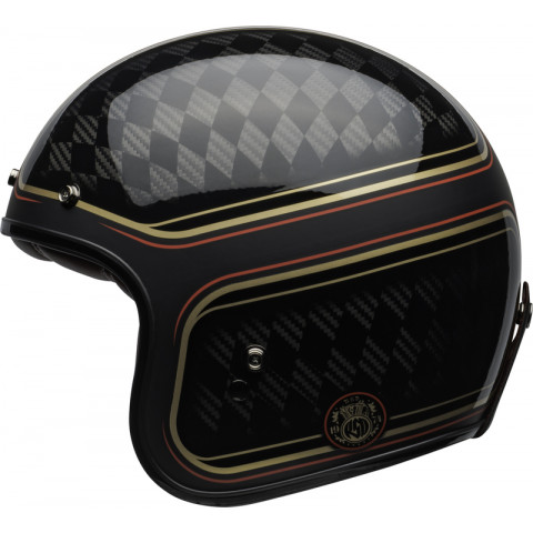 Casque BELL Custom 500 Carbon - RSD Checkmate Matte Gloss Black/Gold