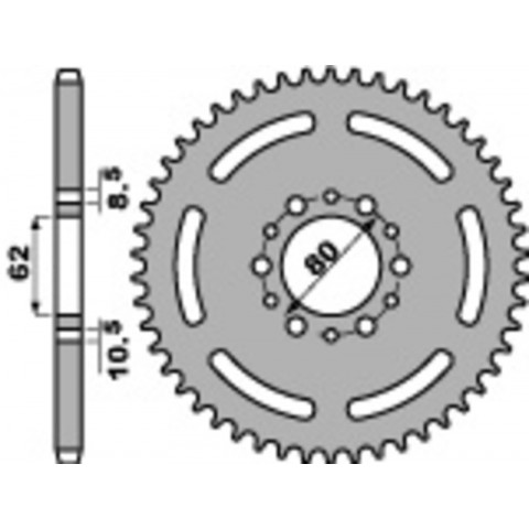 Couronne PBR acier standard 845 - 520