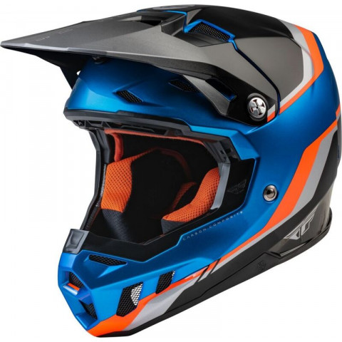 Casque FLY RACING Formula CC Driver Bleu/Orange/Noir XS