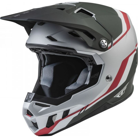 Casque FLY RACING Formula CC Driver Silver/Rouge/Blanc M