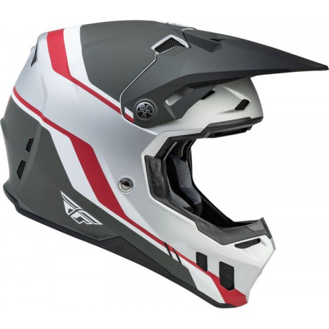 Casque FLY RACING Formula CC Driver Silver/Rouge/Blanc XS