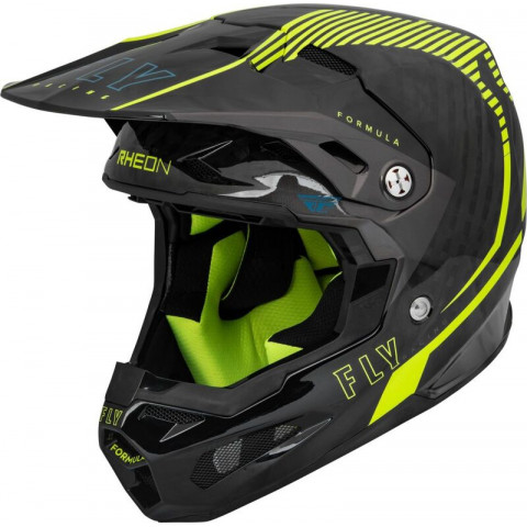 Casque FLY RACING Formula Carbon Tracer - jaune fluo/noir