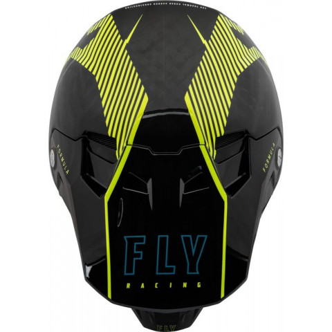 Casque FLY RACING Formula Carbon Tracer - jaune fluo/noir