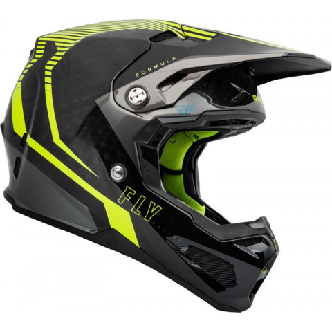 Casque FLY RACING Formula Carbon Tracer - jaune fluo/noir