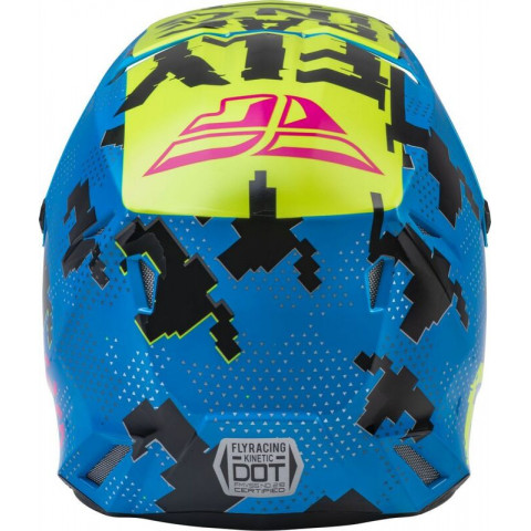 Casque enfant FLY RACING Kinetic Scan - bleu/jaune fluo/rose