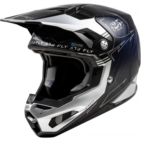 Casque FLY RACING Formula Smart Carbon Legacy - bleu carbone/argent