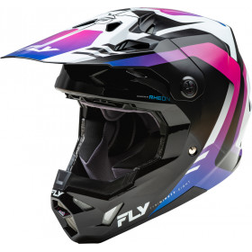 Casque FLY RACING Formula CP Krypton - blanc/noir/violet