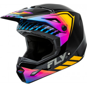 Casque enfant FLY RACING Kinetic Menace - Black/Sunrise