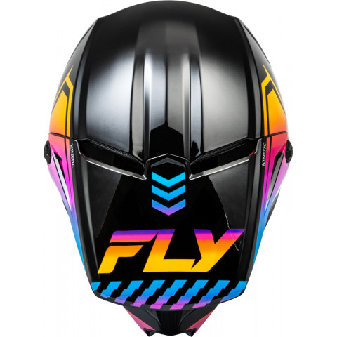 Casque enfant FLY RACING Kinetic Menace - Black/Sunrise