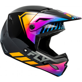 Casque enfant FLY RACING Kinetic Menace - Black/Sunrise