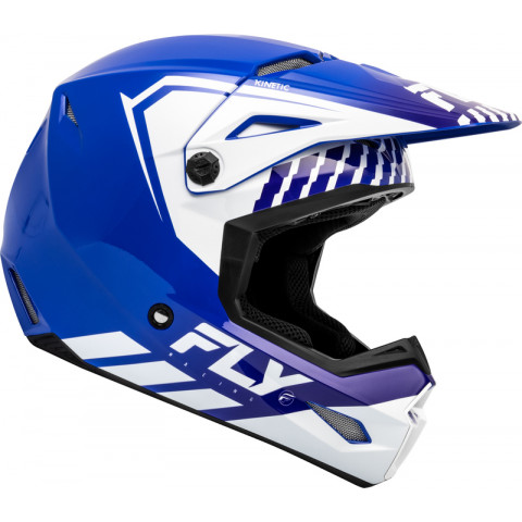 Casque enfant FLY RACING Kinetic Menace - bleu/blanc