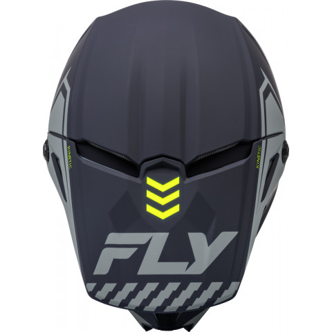 Casque enfant FLY RACING Kinetic Menace - gris mat/jaune fluo