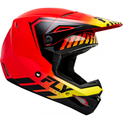 Casque enfant FLY RACING Kinetic Menace - rouge/noir/yellow