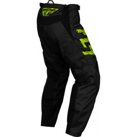 Pantalon enfant FLY RACING F-16 - noir/Neon Green/gris clair