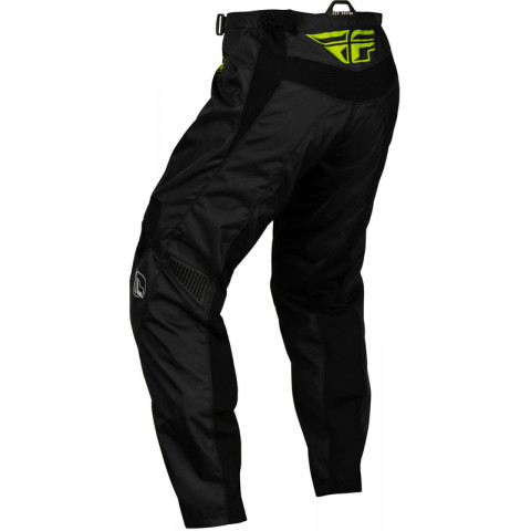 Pantalon enfant FLY RACING F-16 - noir/Neon Green/gris clair