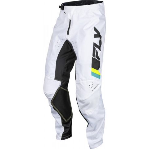 Pantalon FLY RACING Kinetic Prix - blanc/noir/jaune fluo