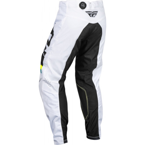 Pantalon FLY RACING Kinetic Prix - blanc/noir/jaune fluo