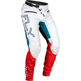 Pantalon vélo FLY RACING Rayce -  rouge/blanc/bleu