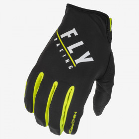 Gants FLY RACING Windproof - noir/jaune fluo