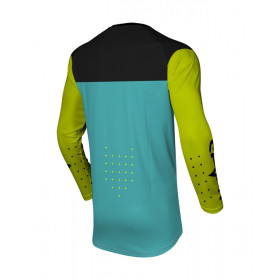 Maillot SEVEN Vox Aperture - jaune fluo/bleu