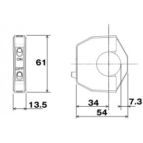 Interrupteur universel DAYTONA bascule plate