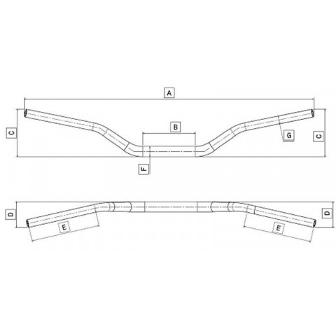 Guidon TOMASELLI HRN aluminium - Bas